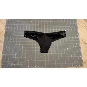 Victoria's Secret Dream Angels Thong Velvet Black Size S